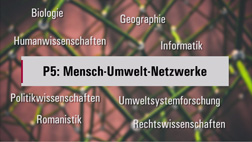 Video zur Profillinie 5: Mensch - Umwelt - Netzwerke. YouTube-Channel der Universität Osnabrück. Video zur Profillinie 5: Mensch - Umwelt - Netzwerke. YouTube-Channel der Universität Osnabrück.